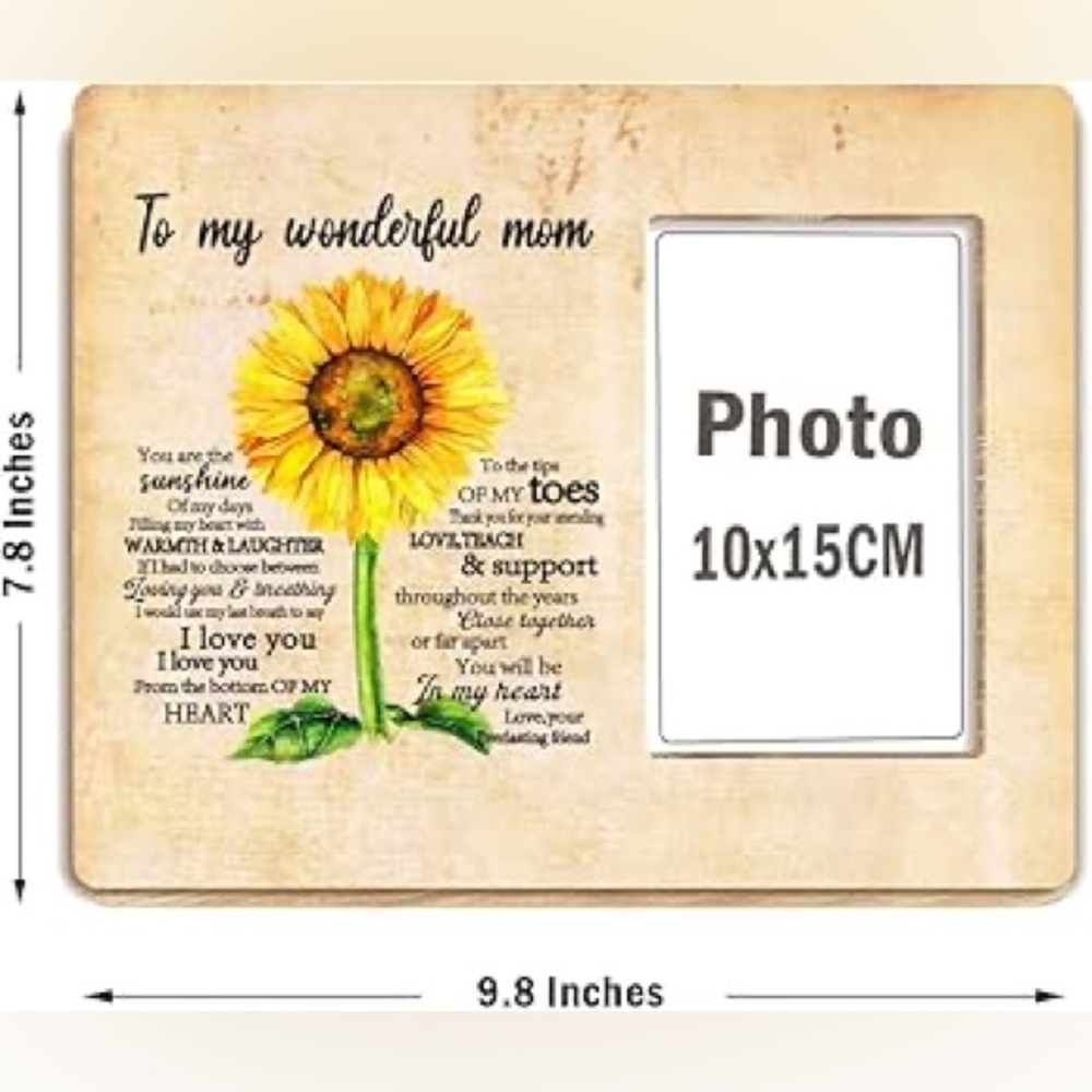 Sunflower Photo Frame for Mom